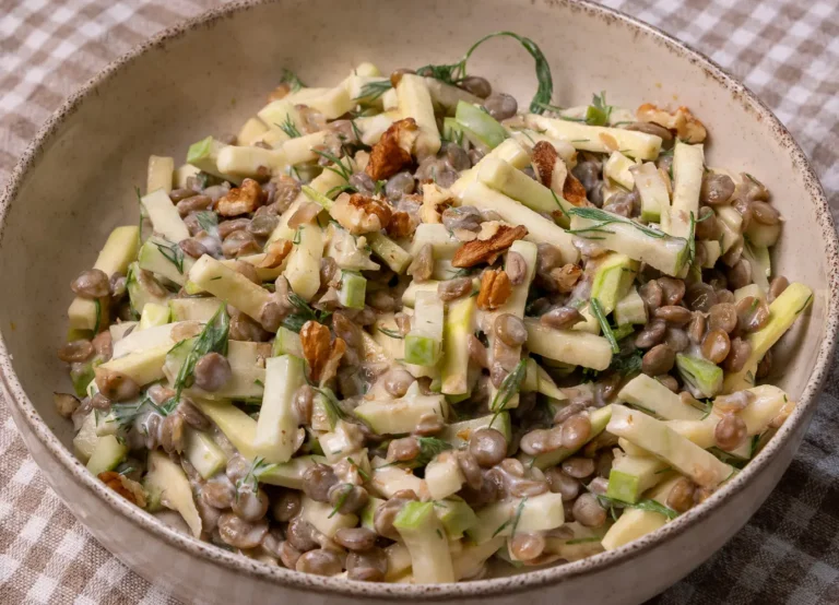 Kabaklı Yeşil Mercimek Salatası Tarifi